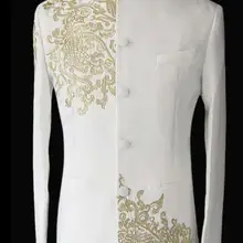 S-xxl вязаный свитер наборы костюм мужской сценический костюм хост певица платье костюмы