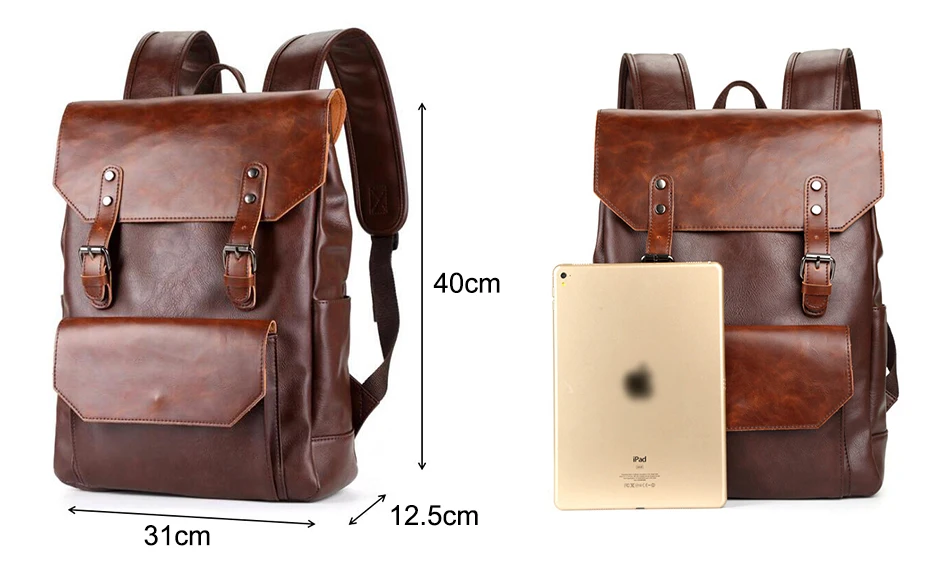 Популярный многофункциональный модный мужской рюкзак, винтажный кожаный рюкзак, кожаная школьная сумка, нейтральная портативная износостойкая дорожная сумка