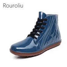 New Men's Fashion PVC Lace-up Rain Boots Flat Heels Anti-slip Warm Rainboots Ankle Waterproof Water Shoes Size 40-44 #TR2 New Men's Fashion PVC Lace-up Rain Boots Flat Heels Anti-slip Warm Rainboots Ankle Waterproof Water Shoes Size 40-44 #TR2