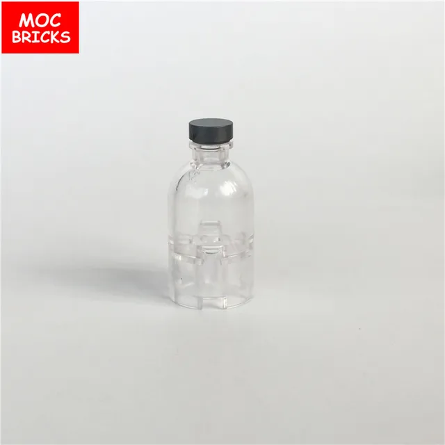 10pcs lot moc bricks diy food utensils trans clear drinking bottle
