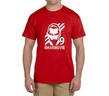 2017 New Zlatan Ibrahimovic T-Shirt Men Short Sleeve O Neck fashion 100% cotton T-shirts fans gift 0219-7