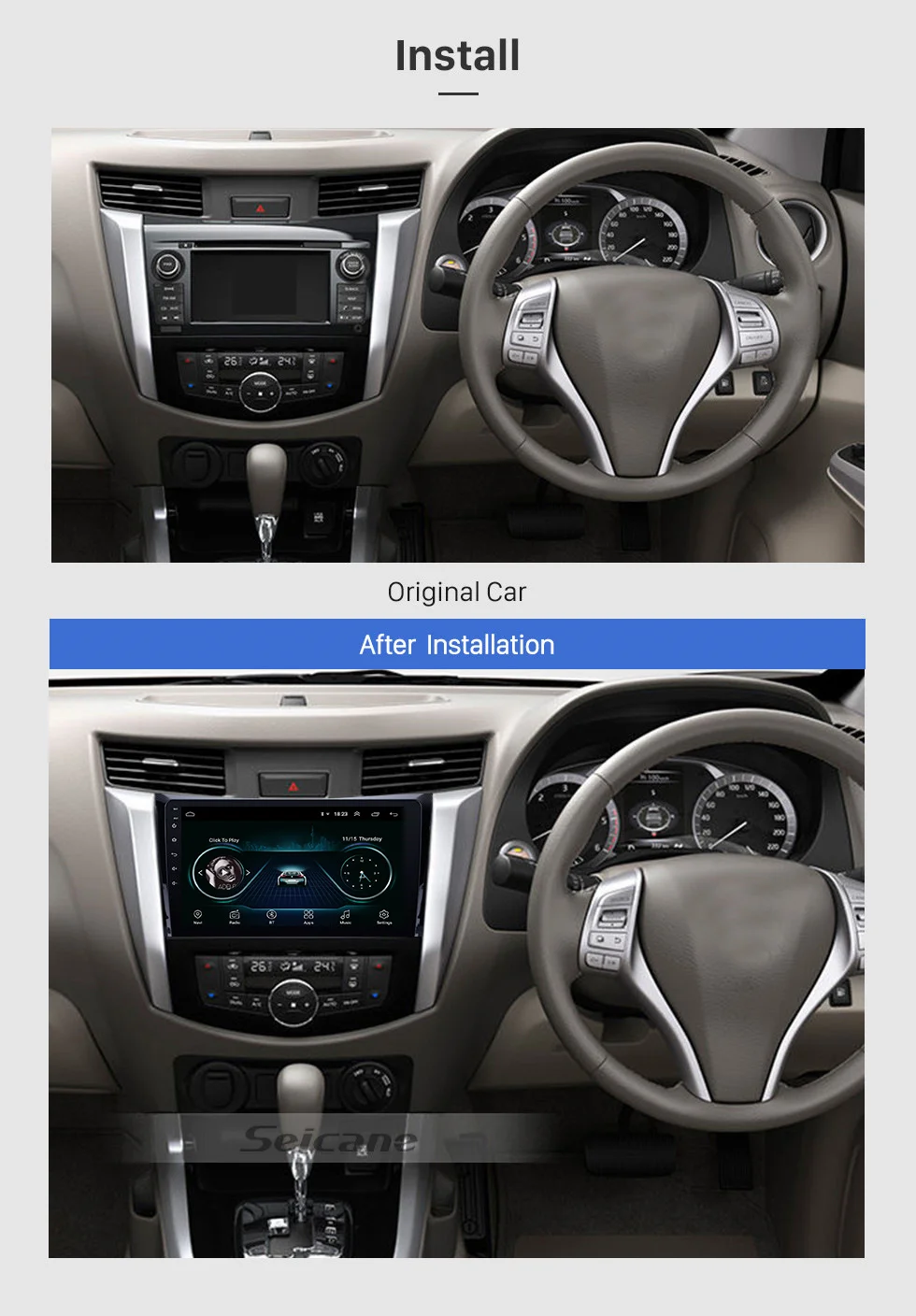 Seicane Android 8,1 10," авто радио для 2011 2012 2013 Nissan NAVARA Frontier NP300 gps навигация с Wi-Fi