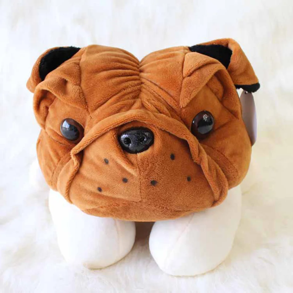 

New Plush bulldog shar pei dog Toy 20cm stuffed animal doll pendant baby kids friend birthday gift present home car decor