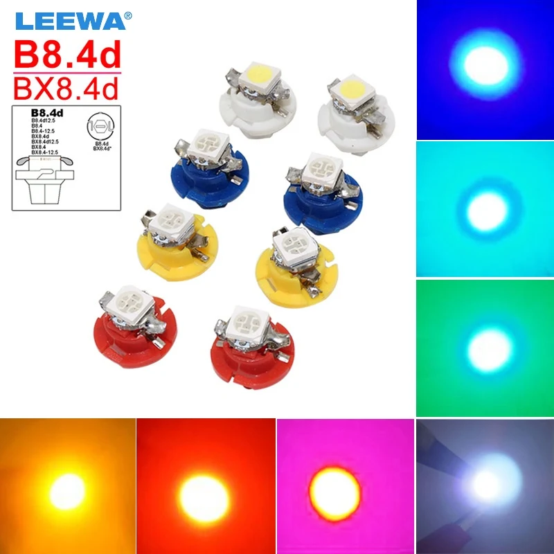 LEEWA 50X автомобильный 12 В B8.4d/BX8.4d 5050 1-SMD датчик приборной панели светодиодный