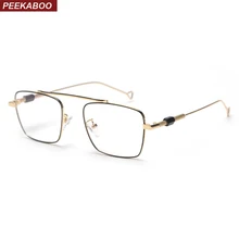 Peekaboo Женская оптическая квадратная оправа для очков металл Компьютерная Защита от излучения очки для мужчин Высокое качество