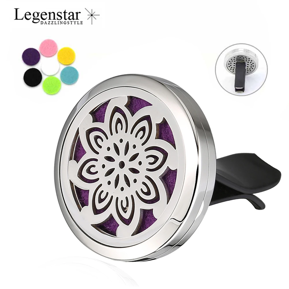 Legenstar Car Aroma Diffuser Clip Jewelry Lotus Stainless