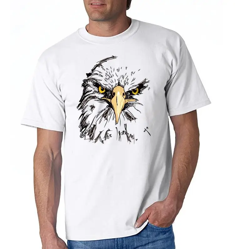 Men's 2017 Fashion Vintage Pines Eagles Mountain Design T