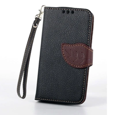 

Leaf Clasp PU Leather Case for Samsung Galaxy S Duos 7562 with 2 Card Holder Wallet Case Cover for Samsung Galaxy S7562 Case +gi
