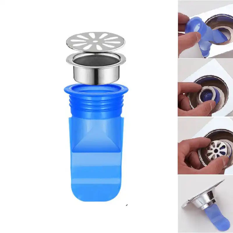 1PC Backflow Preventer Drain Cover Silicone Sealing Ring Deodorant Floor