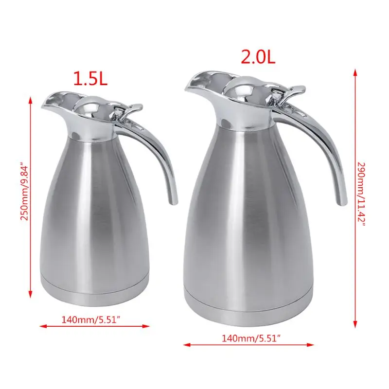 

2.0L Hot Water Kettle Thermo Jug 1.5L 2.0L Stainless Steel Vacuum Insulation Pot