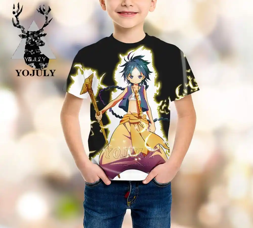 Yojuly 新マギアラジン男の赤ちゃん女の子ティーン 3d プリント子供服子供の Tシャツホット販売ファッション Modis トップ Tシャツ O ネック 40 家族お揃いコーデ Aliexpress
