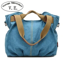 Bordado de la vendimia de Las Mujeres Bolsos de Diseño de Marca Famosa bolsa de Hombro Bolsa de Lona de Las Señoras Bolsa de Asas de las mujeres bolsos de hombro