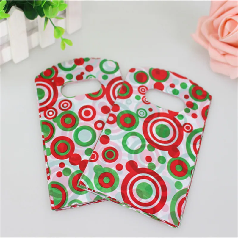 

Hot Sale New Design Wholesale 50pcs/lot 9*15cm High Quality Plastic Small Christmas Gift Packaging Bags
