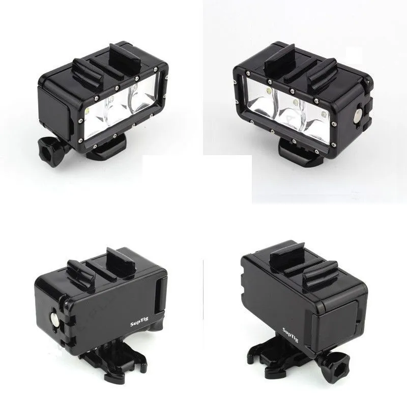 Gopro Underwater Waterproof LED Flash Diving Shooting Fill Light Lamp Mounts For SJCAM SJ4000 Gopro Camera Xiaoyi Sports Camera- (35)