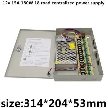 

AC110v-220v DC 12v 15A 180W led strip led Module point Light string light high quality 18 road centralized switch power supply