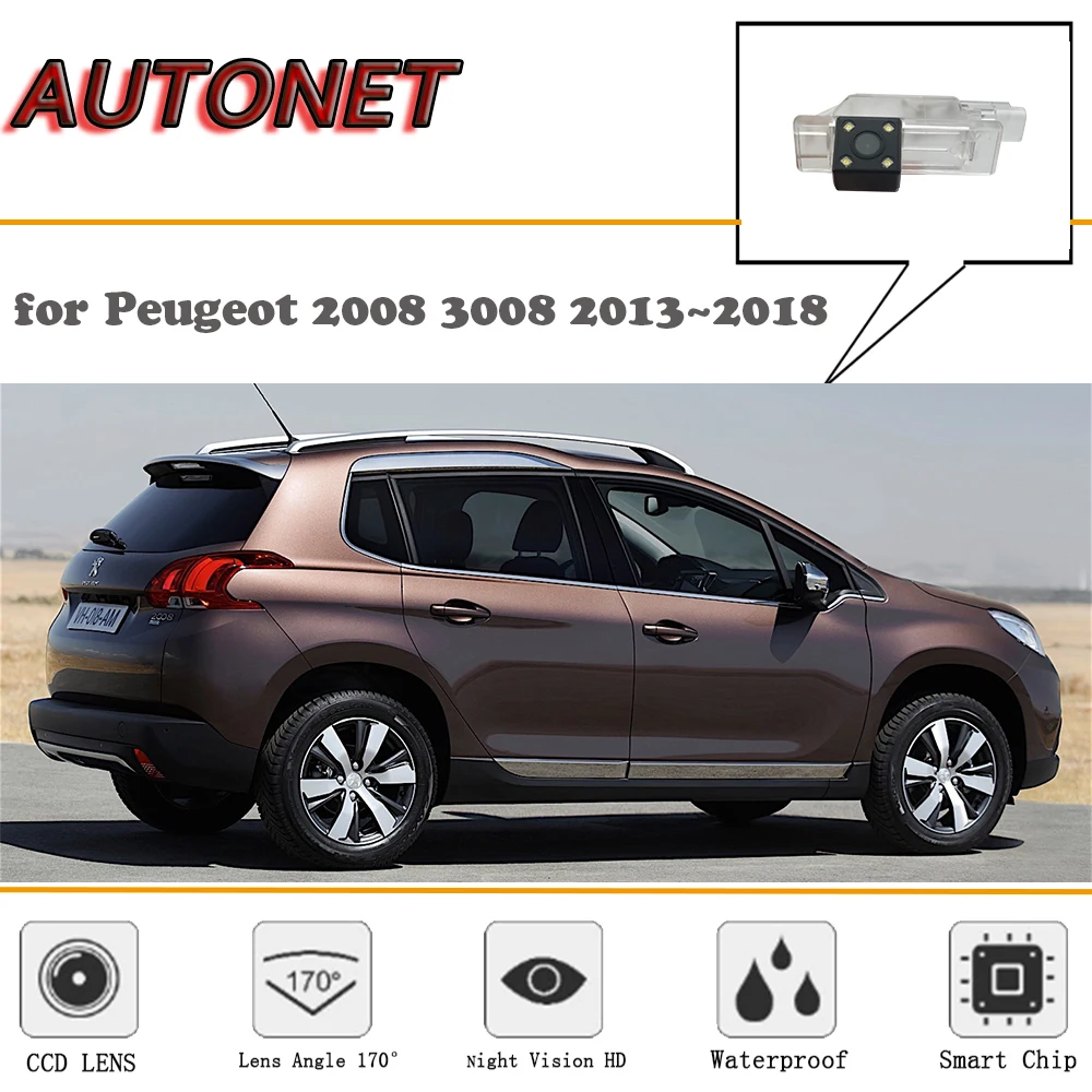 AUTONET Rear View camera For Peugeot 2008 3008 2013~2018/CCD/Night ...