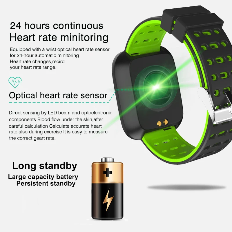 BANGWEI 2019 New Smart Waterproof Watch Fitness Tracker Heart Rate Sphygmomanometer Electronic Clock Sport Watch For Android IOS