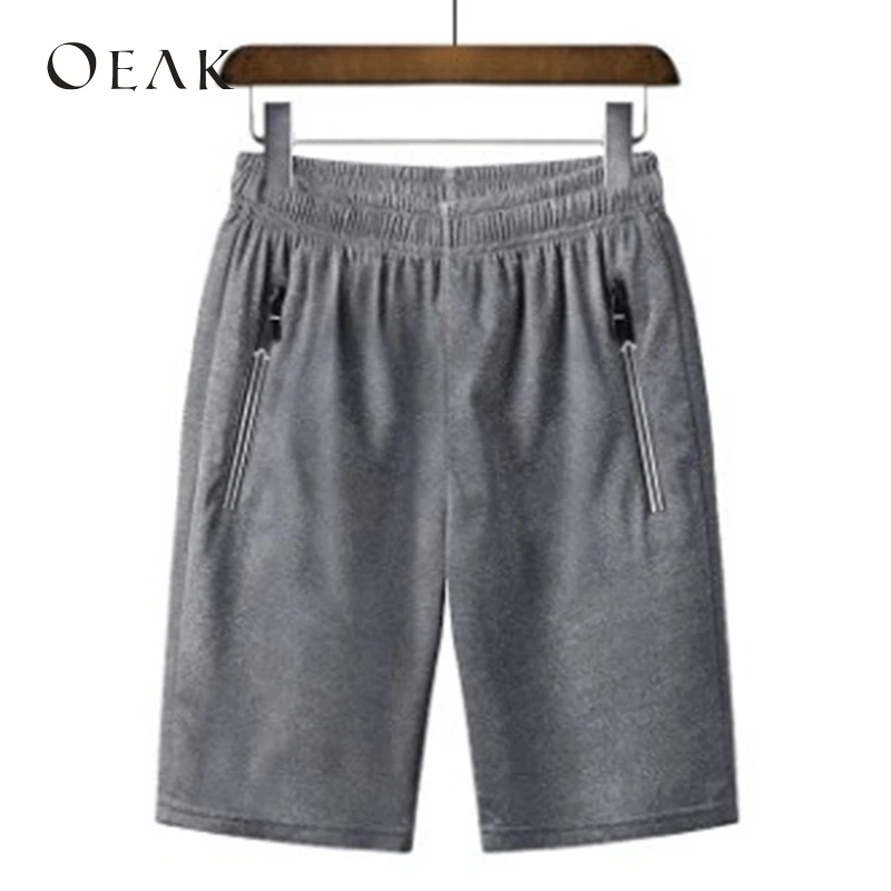 OEAK 6XL хлопок Мужские Шорты повседневные шорты с эластичным поясом на молнии летние прямые Masculino Praia