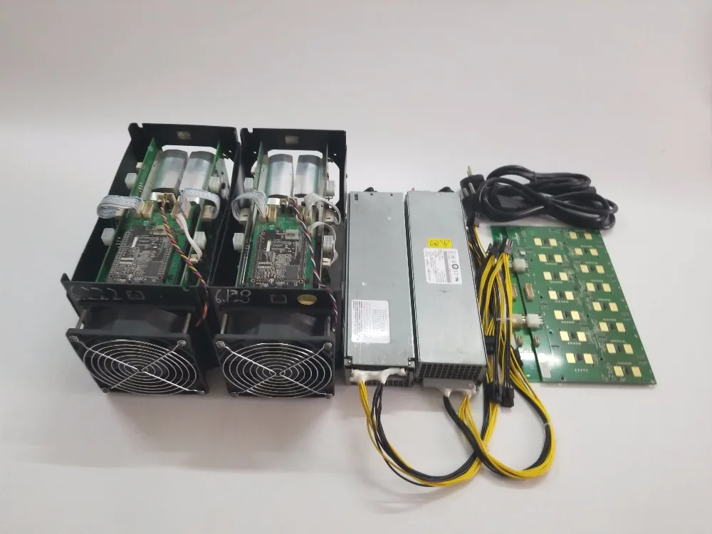 YUNHUI 2 шт. BTC шахтер используется Antminer S5 1150 г 28NM BM1384 Биткоин BCH ASIC Майнер с блоком питания дешевле, чем Antminer S9 T9