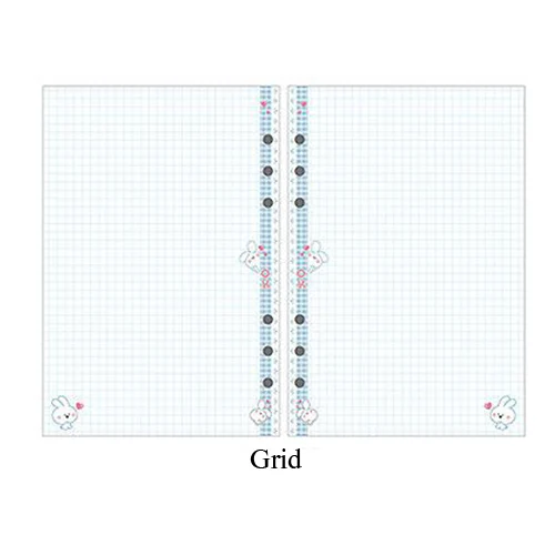 Горячая Новинка милый A5/A6/A7 блокнот наполнитель бумага s креативный 6 отверстий спираль наполнитель бумага для Filofax Binder школа планирования поставки - Цвет: Grid