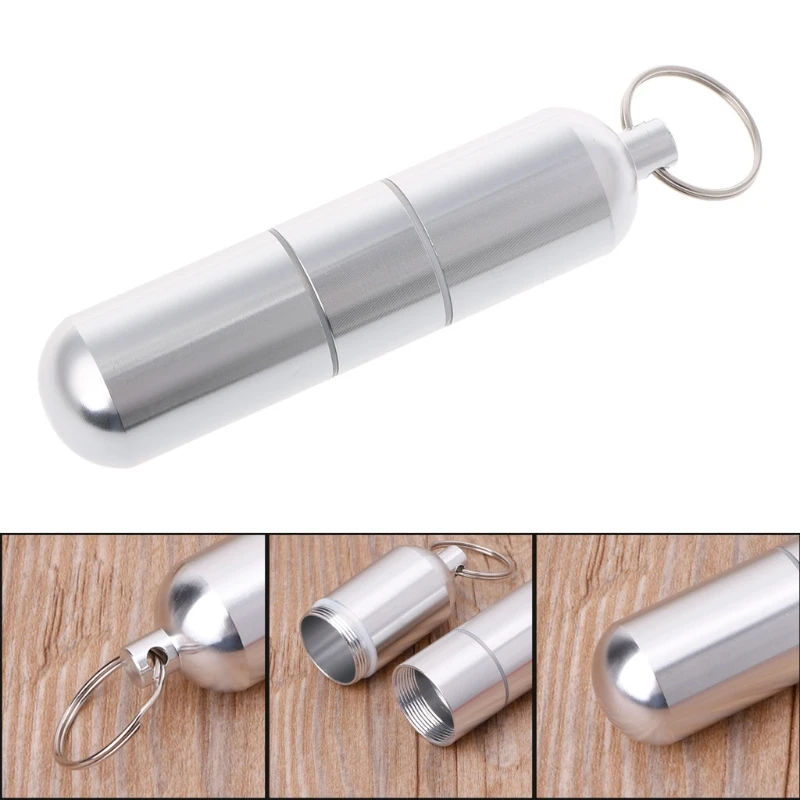 

Portable Mini Aluminum Cigarette Case Keychain Waterproof Toothpick Holder