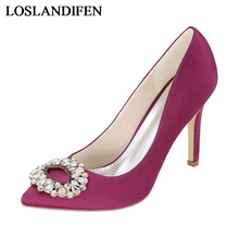 Plus Size 42 High Quality Pointed Toe Sexy Silk High Heels Women Pumps 9CM Women Office Party Wedding Shoes Pink Red NLK-A0124 Plus Size 42 High Quality Pointed Toe Sexy Silk High Heels Women Pumps 9CM Women Office Party Wedding Shoes Pink Red NLK-A0124