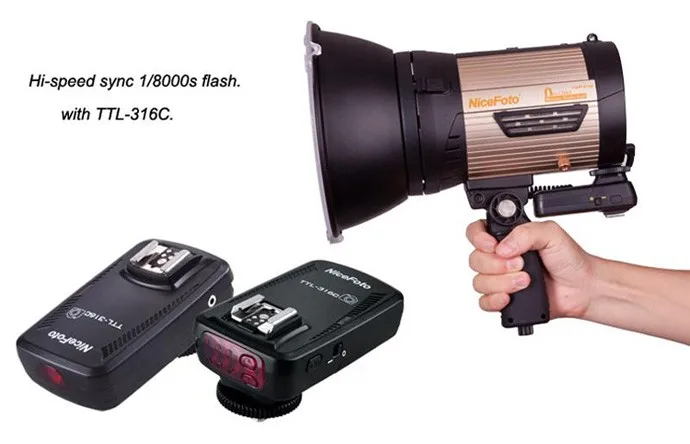 NiceFoto nflash 600 600 Вт 2.4g беспроводное устройство GN68 HSS 1/8000 s Studio вспышки вспышка с высокой скоростью для фотокамер Открытый Flash 600 Вт