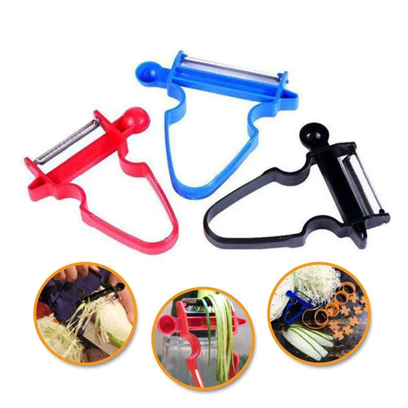 

3 pcs Peeler Set Slicer Shredder Julienne Cutter Multi Fuction Peel Stainless Steel Blade Zesters Kitchen Tools