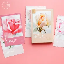 30 листов/Набор Красивые цветы акварельные серии открытка поздравительная открытка подарок на день рождения открытка с сообщением