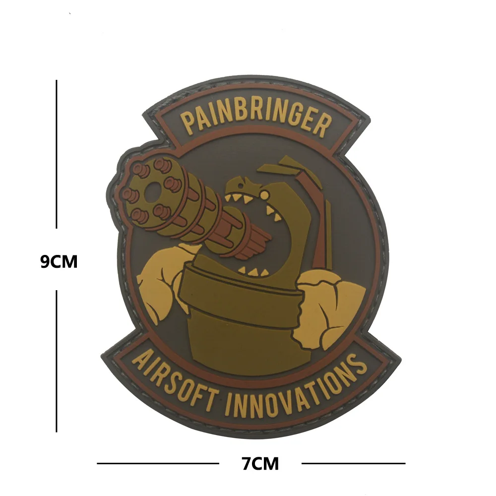 ПВХ Airsoft инновации Военный Патч пистолет коллектор патч тактические наклейки для одежды задние резиновые значки