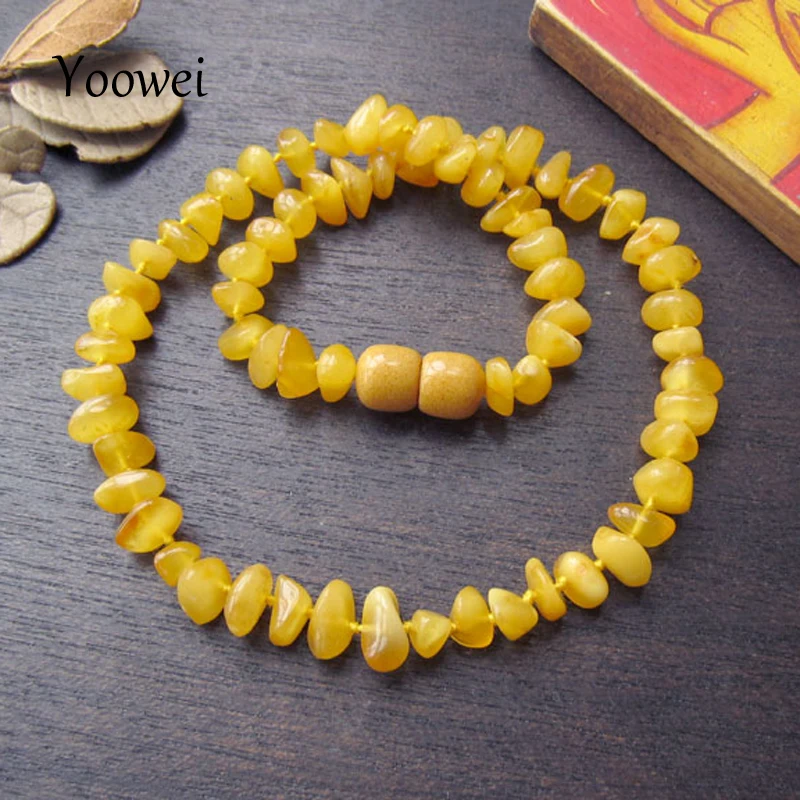 Yoowei естественный неправильной формы Янтарное ожерелье для детей и взрослых подлинные бусины Заводские ювелирные изделия Прибалтики Янтарное ожерелье для прорезывания зубов