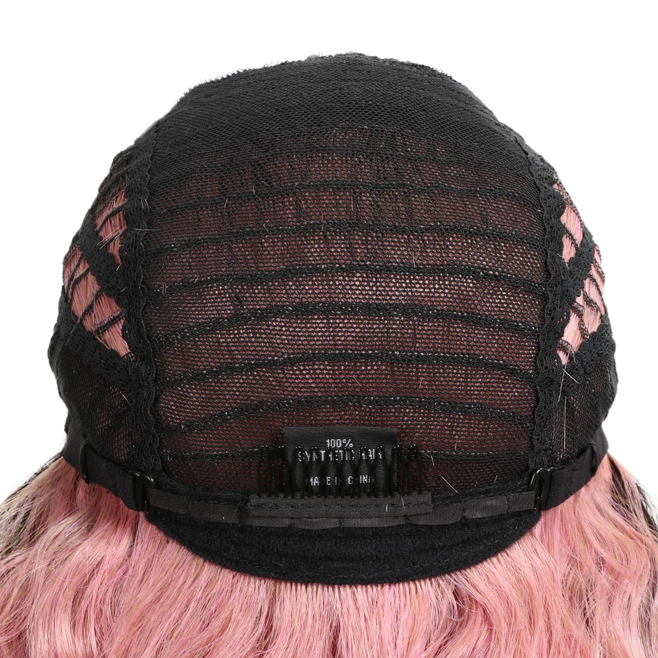 MAGCI волосы 1" дюймов парик на кружеве для черных синтетических париков глубокие волнистые Жаростойкие волосы волнистые парик розовый красный синтетические волосы парики