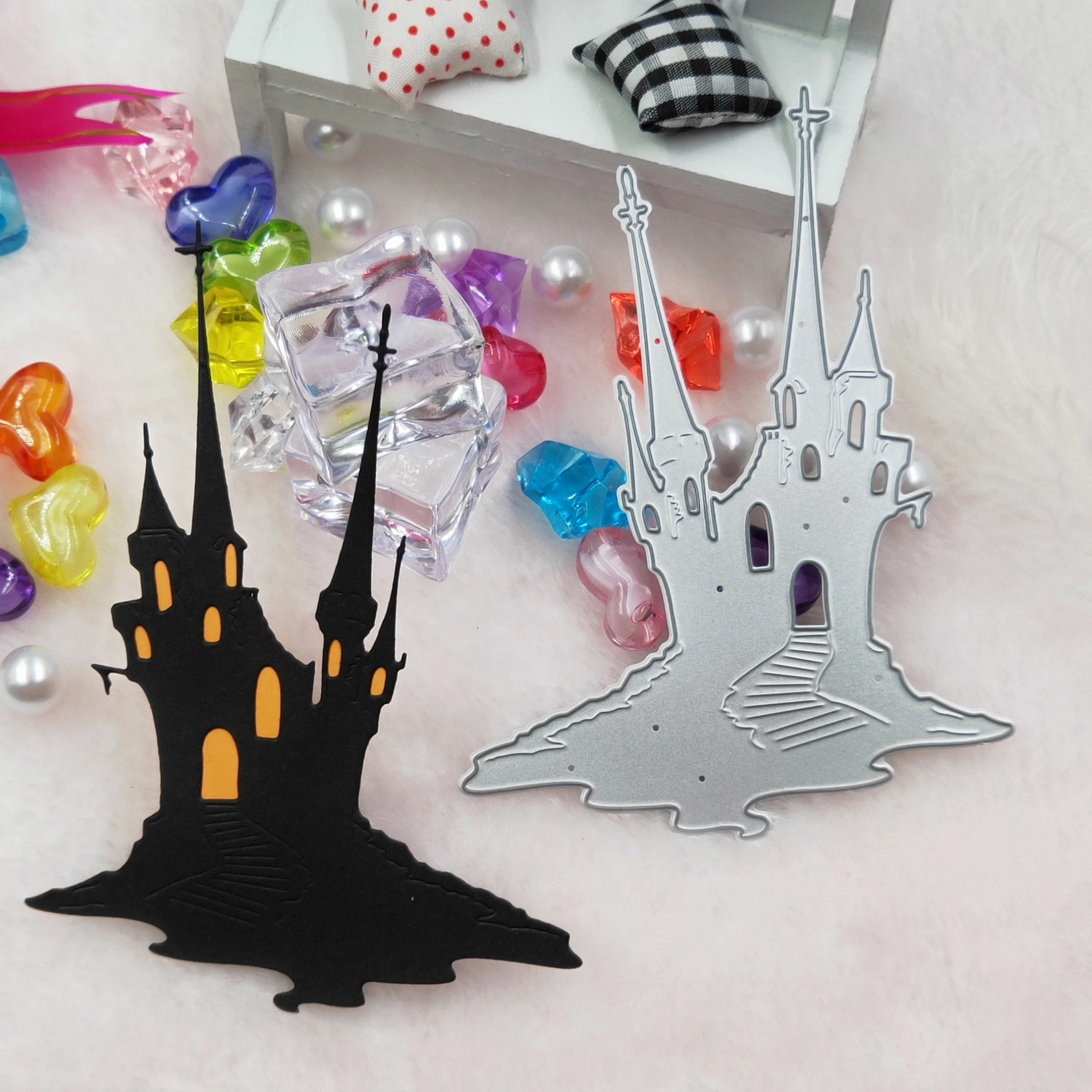 

Halloween ghost castle metal cutting mold scrapbook 2019 new DIY scrapbook decoration album card embossing DIY paper card