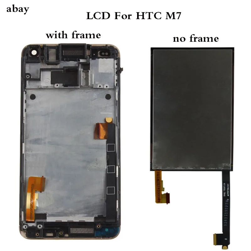 

High Quality 801e Single SIM 4.7'' for HTC One M7 LCD Display Touch Screen Digitizer Assembly with Frame For HTC One M7 Display