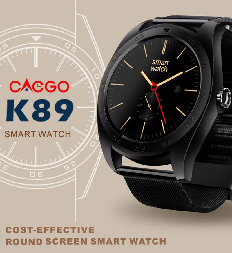 

CACGO K89 Bluetooth 4.0 Heart Rate Monitor SmartWatch with Three-axis Accelerometer Loudspeaker Bluetooth 4.0 Smart Watch