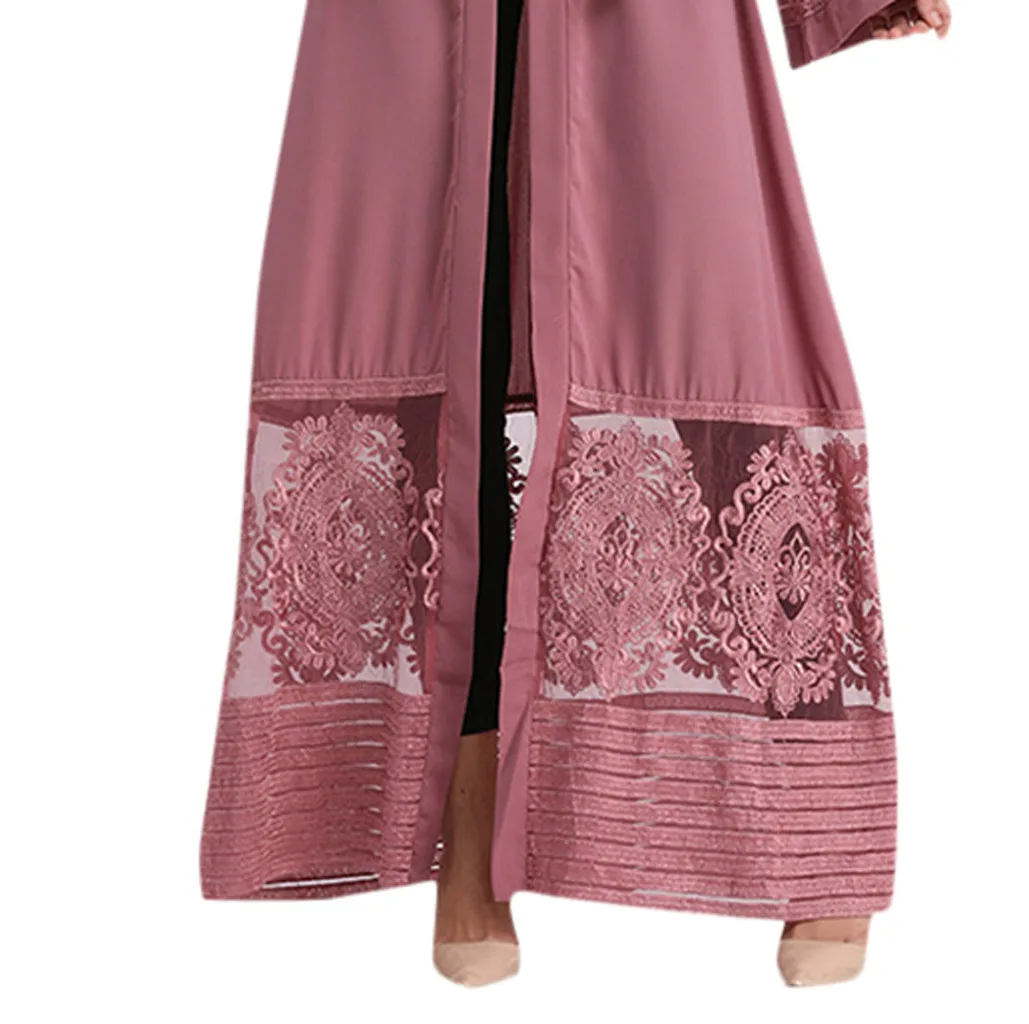 KLV Макси летнее платье больших размеров мусульманская одежда abaya женское мусульманское платье Турецкая абайа женская мусульманская одежда