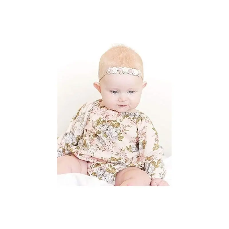 

Baby Gilr Clothes Long Sleeve Romper Flower Print Jumpsuit Bodysuit
