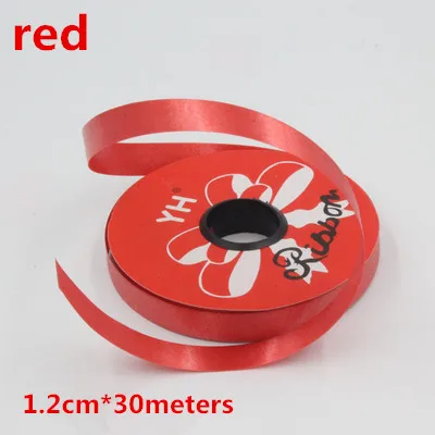 red 30meters AJP 220 м/шт и 90 м/шт ленты для воздушных шаров лента-лазер для дня рождения вечерние свадебные украшения DIY ленты - Цвет: red 30meters