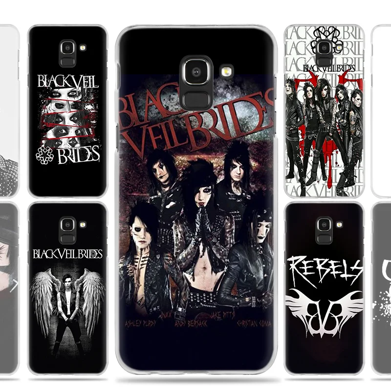 

Hard PC Phone Case Cover Shell for Samsung Galaxy J7 J5 2017 Prime J8 J6 J5 2018 Plus A6S A8S A20 A40 Black Veil Brides BVB Capa