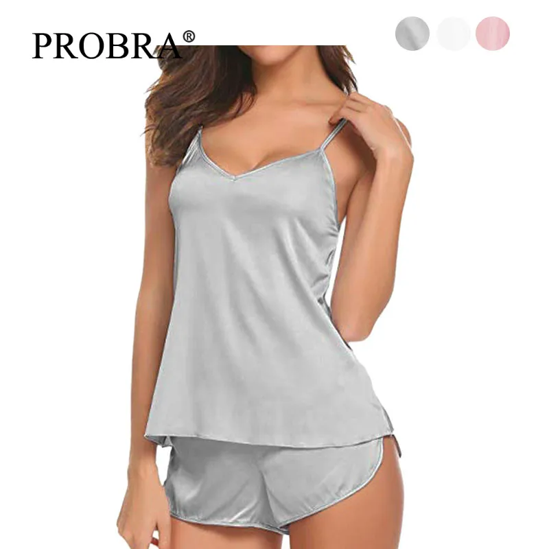 

Cheap Maternity Nightwear - Postnatal Sexy Women's Pajamas Ice silk Set 2Pc Summer Cool Women Clothes Loose Comfortable Pregnanc