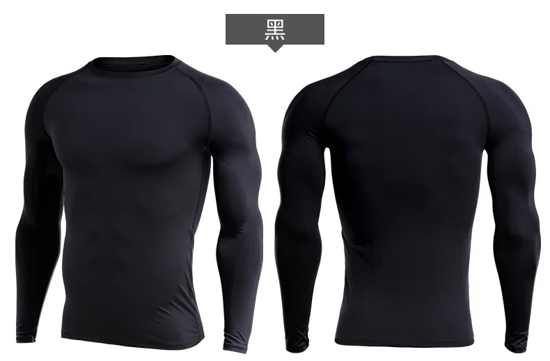 Winter Warm Rashgard Running Shirt Men T-shirt Long Sleeve Compression Shirts Gym Fitness Sport Shirt Men Jersey Sportswear