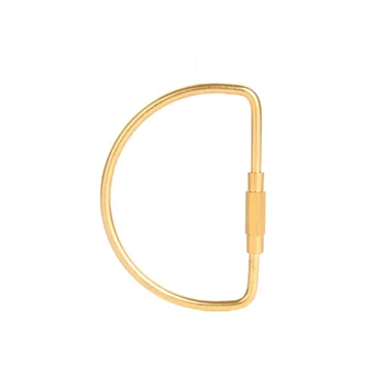 

Camping Carabiner Climbing Fishing Equipment Hand-built Outdoor Creative Semi-circular Brass Key O/D-type Car Key Buckle