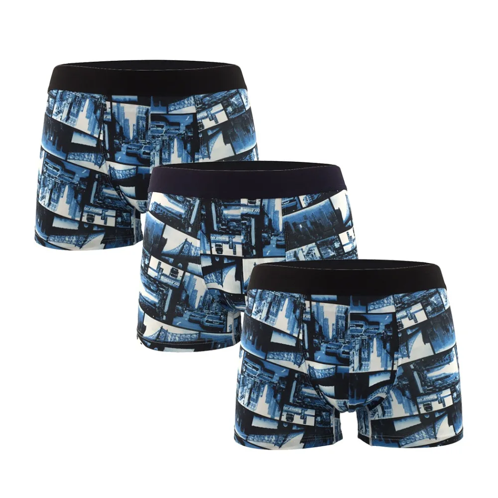 

Featured Urban style City Pattern Unique Boxer For Men Cotton Boxershorts Underwear Comfortable homme cueca masculina underpants