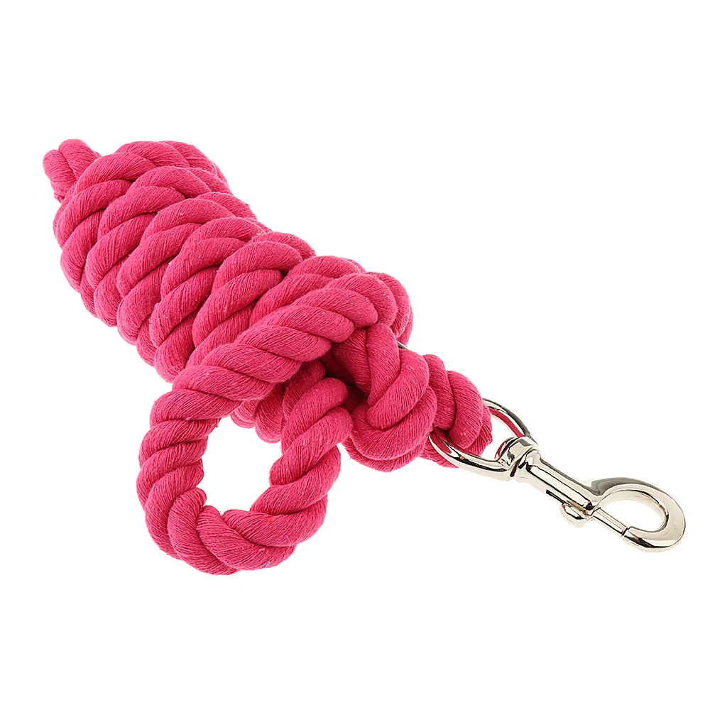 Perfeclan  Premium Horse Lead Ropes Cotton Weave Rein Halters Braided Reins 2.5 m Extra Thick Rope 