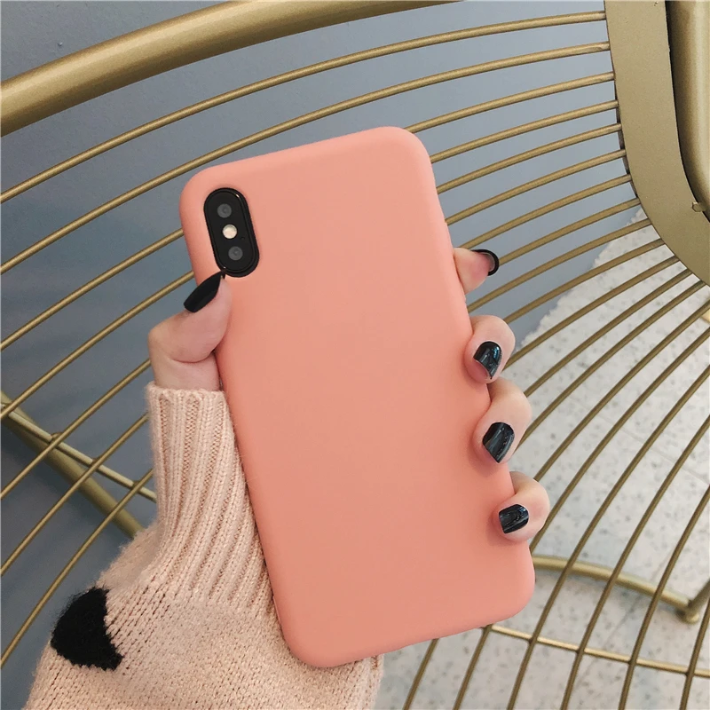 Модный красный чехол для iPhone 11 11Pro XS MaX XR X из мягкого ТПУ зеленого цвета 6 7 8