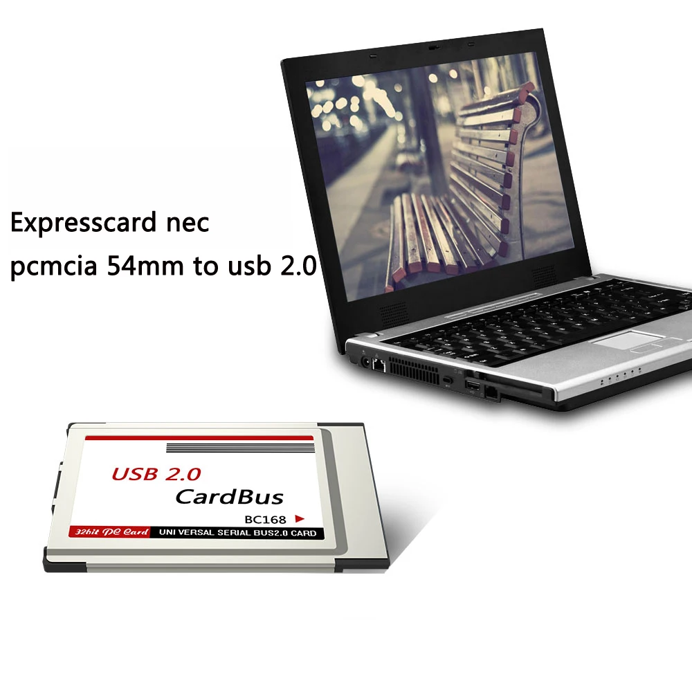 10 шт./лот PCI Express карта Pcmcia для usb2.0 2 порта usb 2,0 cardbus адаптер 54 мм чип для ноутбука