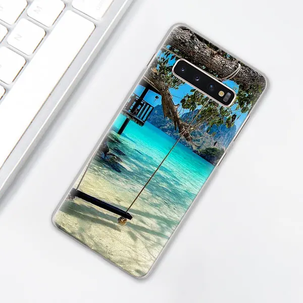 Волны Океана Подводный Свет refractio чехол для телефона для samsung Galaxy S10e S10 плюс S7 S8 S9 Plus Note 8 9 M10 M20 M30 жесткий чехол Coque - Цвет: 008