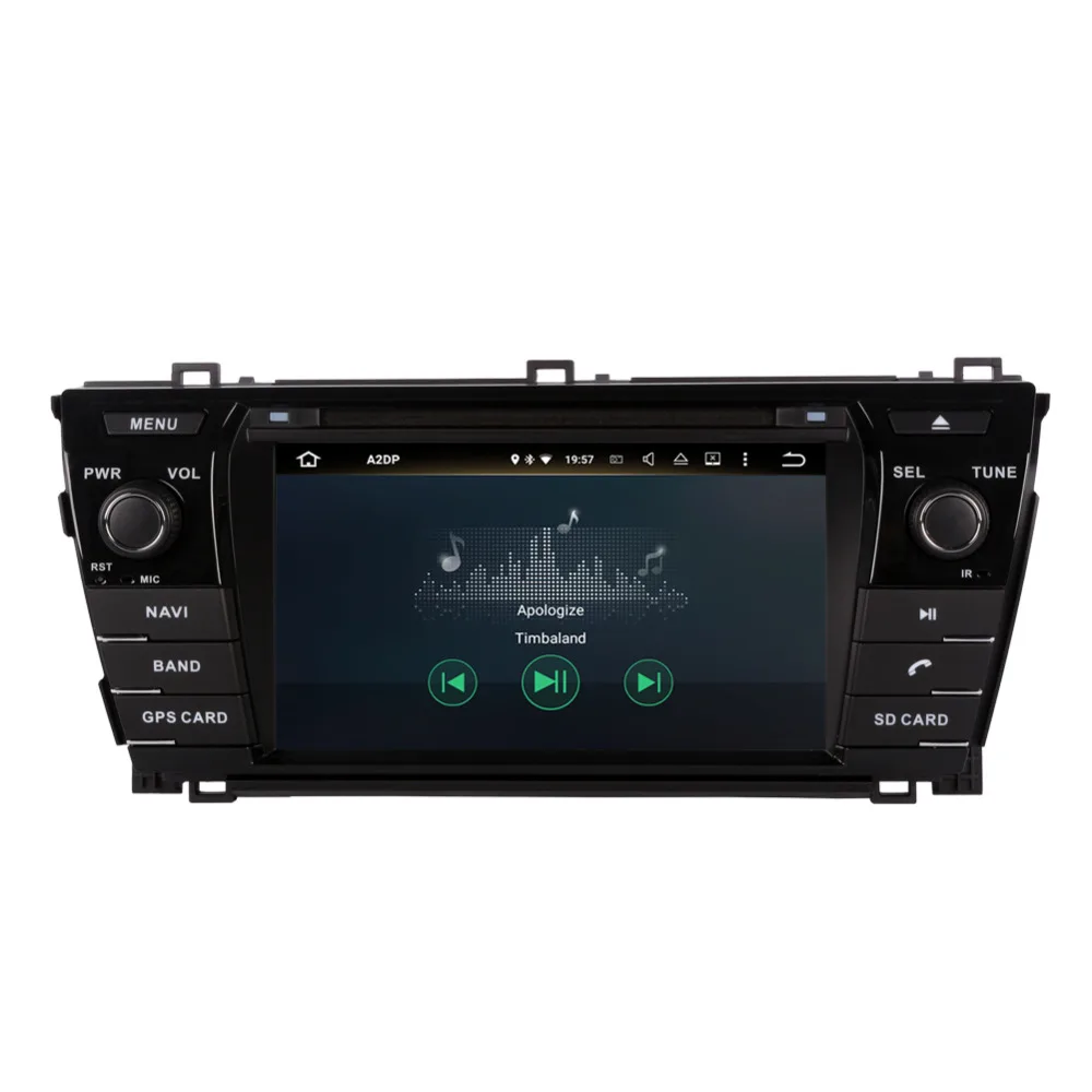 Cheap Android 8.0 Octa Core 4GB+32GB Car PC Radio Stereo Head Unit For Toyota Corolla 2013- Left Hand Driving GPS Navigation Bluetooth 3