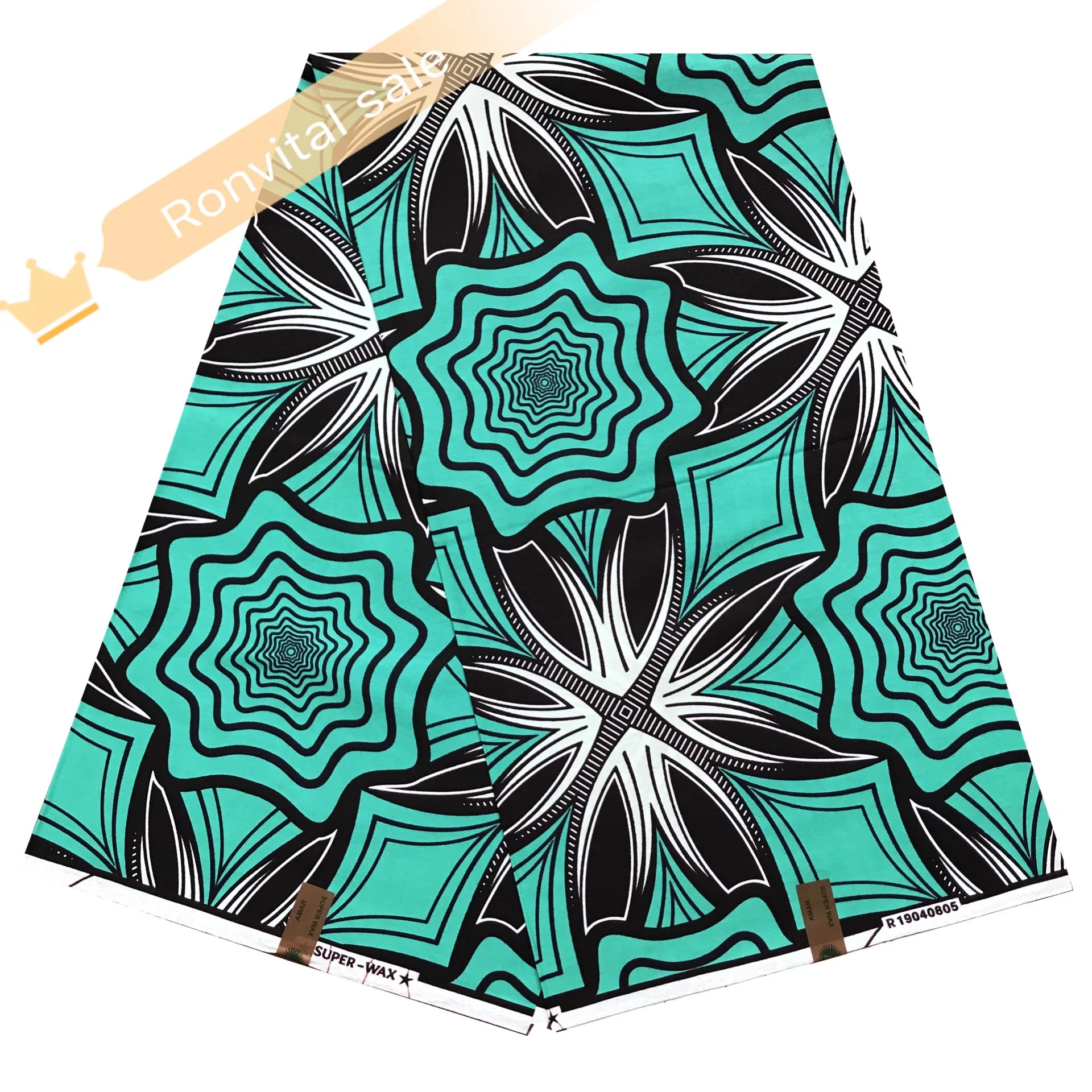 

RONVITAL OFFICIAL STORE HOLLAN WAX HIGH QUALITY FASHION FABRIC 100% COTTON PRINT MATERIAL DIY FABRICS 6YARDS/LOT FREE SHIPPING