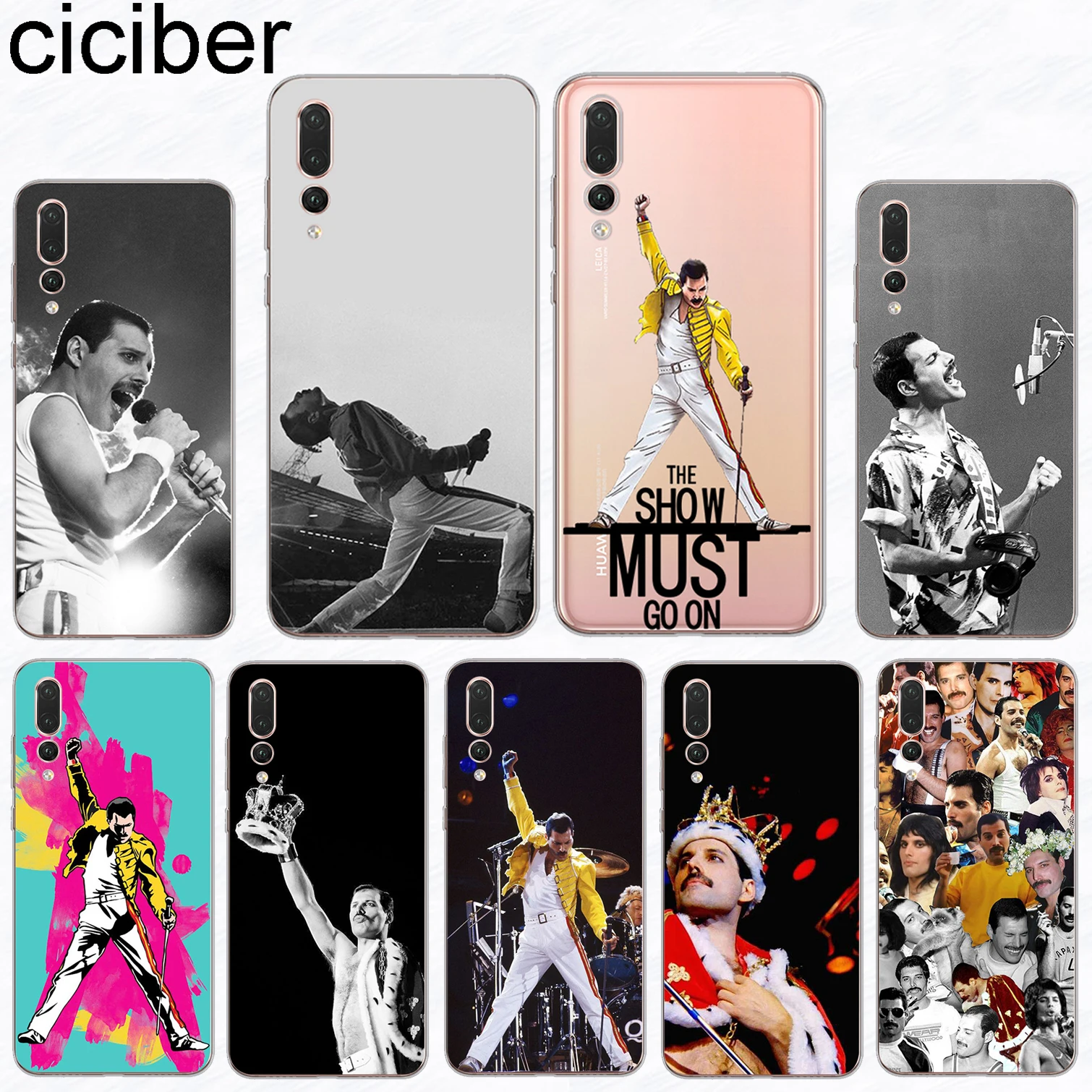 

ciciber For Huawei P20 10 9 8 Lite Pro Plus 2017 Soft Silicone TPU Phone Case For Mate 20 10 9 Lite Pro X Freddie Mercury Fundas